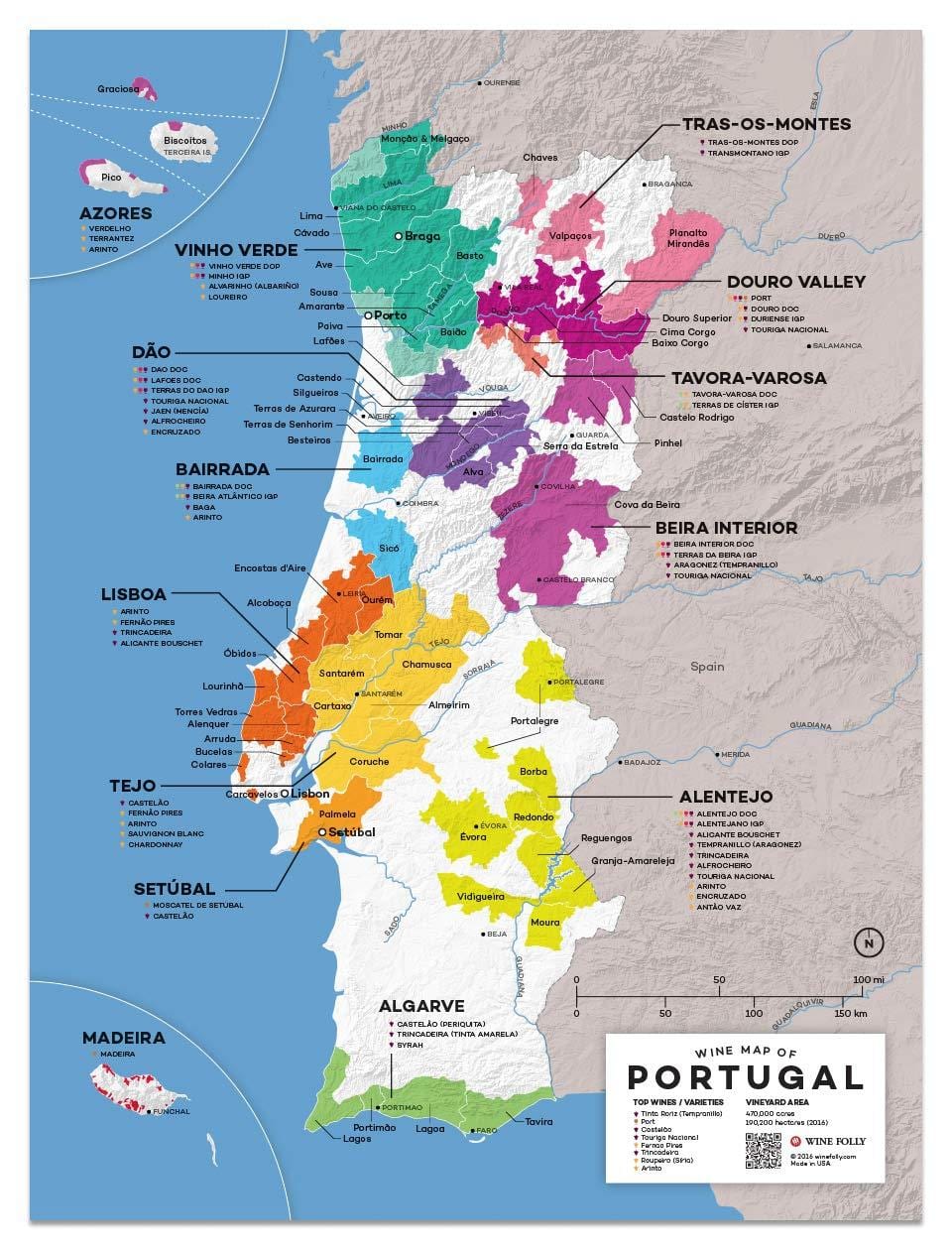 ワイン地図ポルトガル