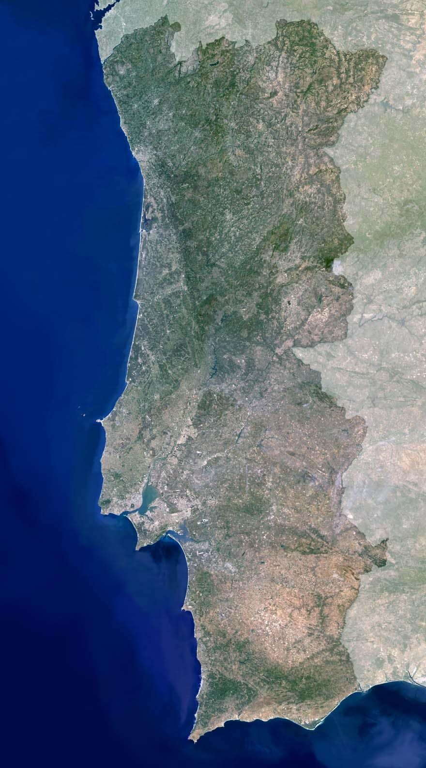 地図ポルトガルの衛星