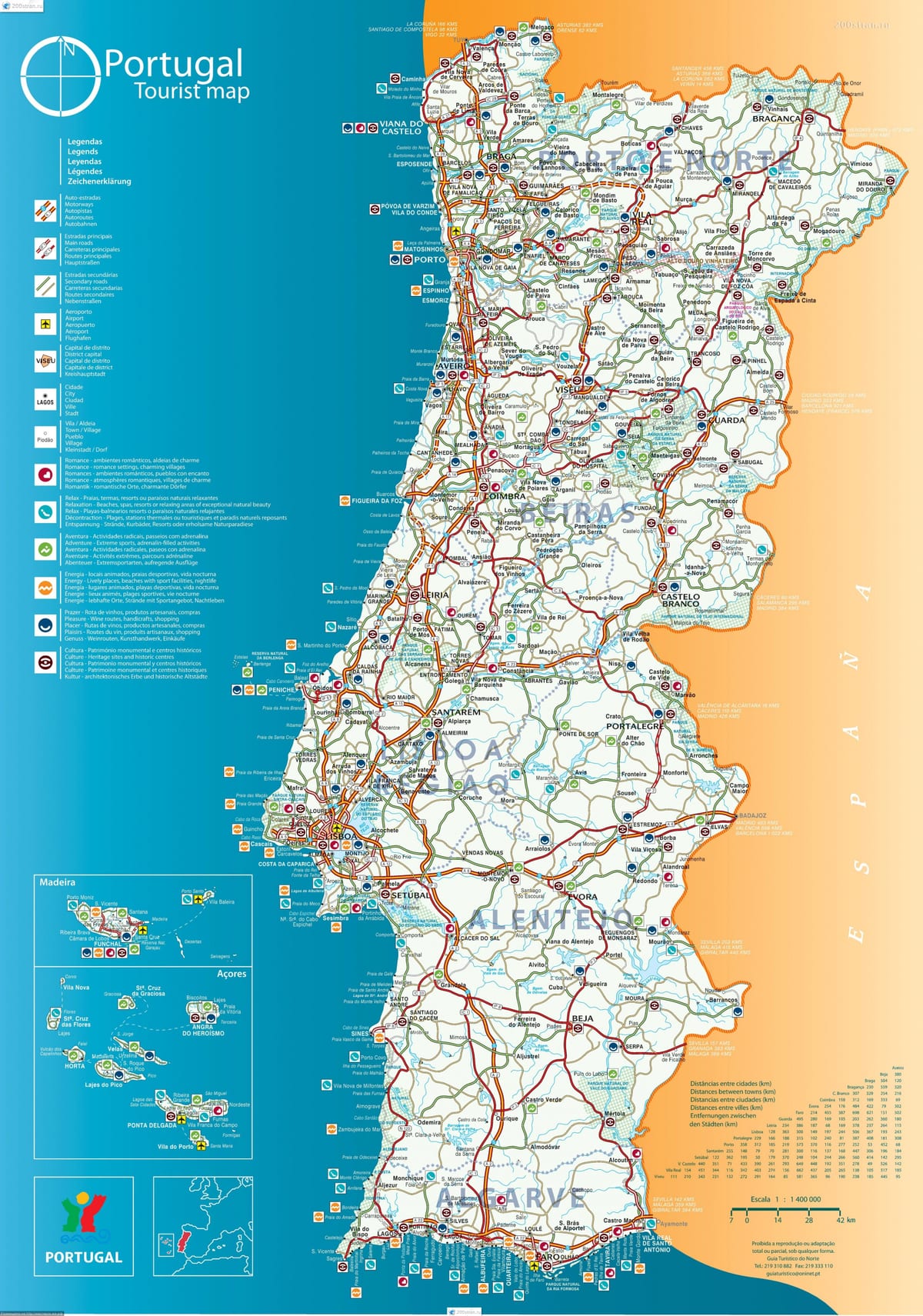 ポルトガルの魅力を地図