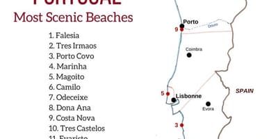 ポルトガルビーチの地図