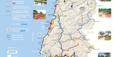 地図ポルトガルのサイクリング