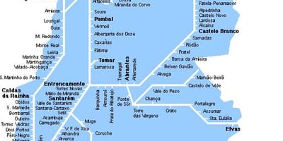 レールの地図ポルトガル