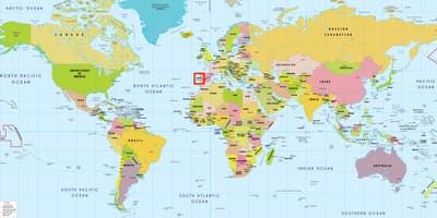 ポルトガルの世界地図