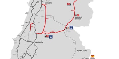 地図の有料道路ポルトガル