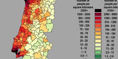 人口地図ポルトガル