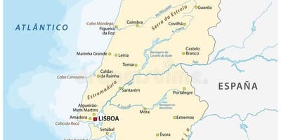 ポルトガル川の地図