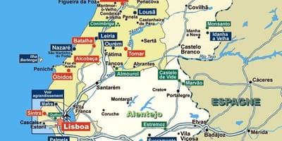 ポルトガル旅行地図