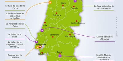 ポルトガルの美術館の地図