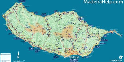 地図ポルトガルマデイラ