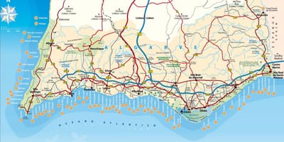地図南部のポルトガル