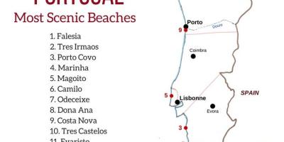 ポルトガルビーチの地図