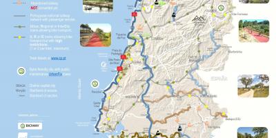地図ポルトガルのサイクリング