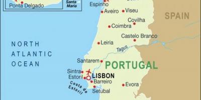 地図の空港ポルトガル
